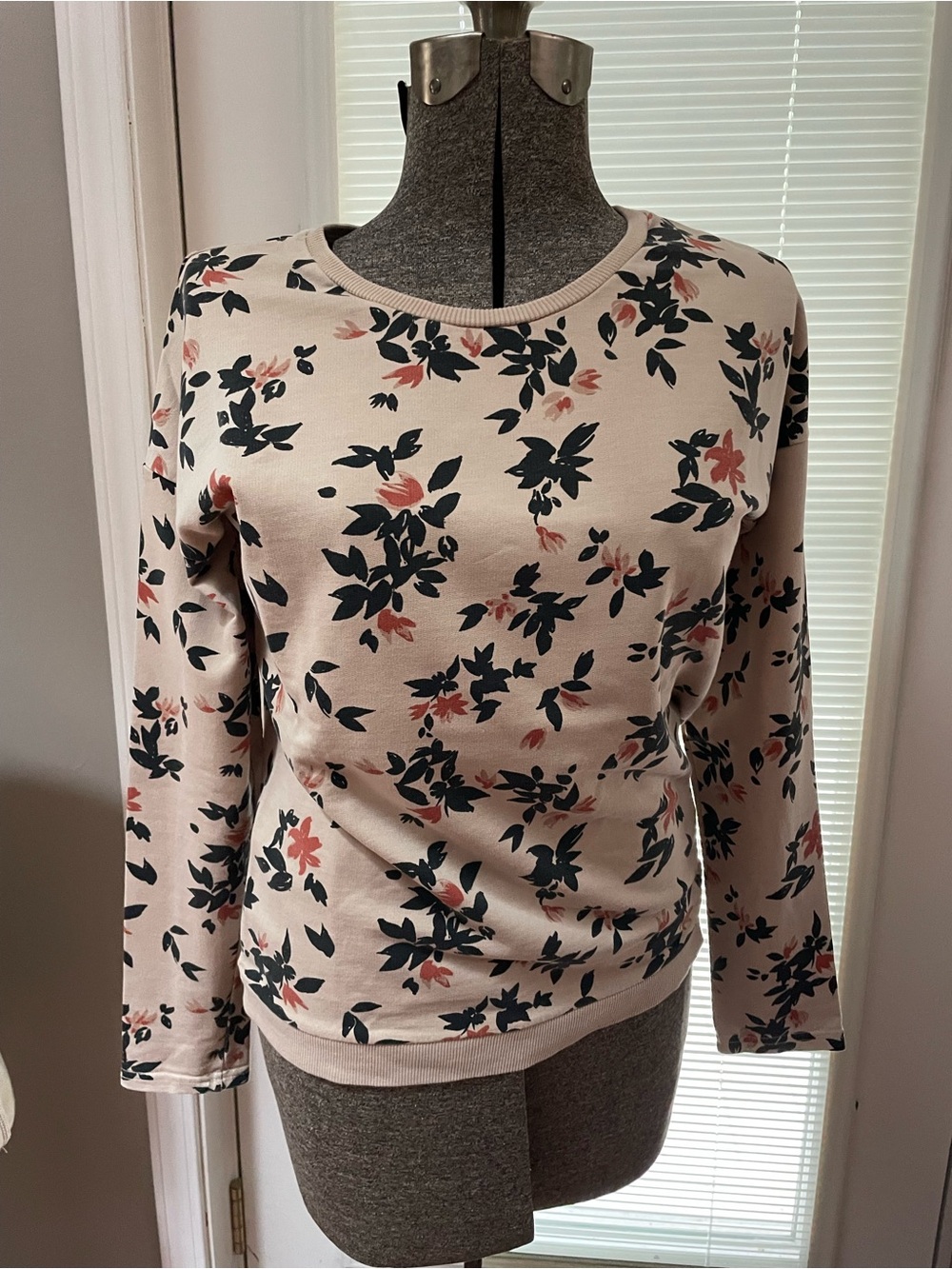 Pepe Jeans Blush Pink Floral Long-Sleeve Sweatshirt